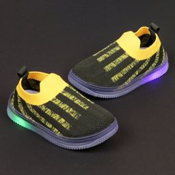 NEW STEPS Striped LED Slip On Shoes - Yellow-image-63