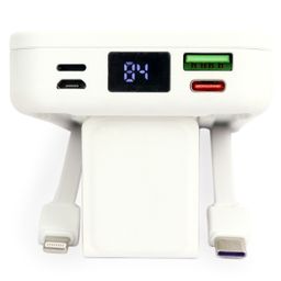 olivlife Oliv Life 10000mAh Magnetic Wireless Power Bank Sylaris Magpro for iPhone 16/15/14/13/12 Series Type C Fast Charging Lithium Polymer Battery (Input & Output) 15w Wireless & Mag-Safe - White image 2