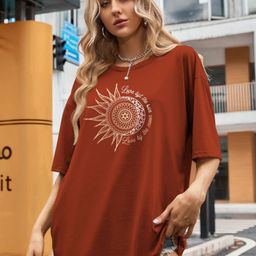 TOGS & TERRE Women Typography Printed Organic Cotton T-shirt-picture-17
