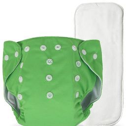 The Cheeky Kidzz Baby 1 Pocket Style Button Reusable Cloth Diaper Nappy With Bamboo Microfiber Insert With 200ml Straw Sipper Feeder BPA Free image 3