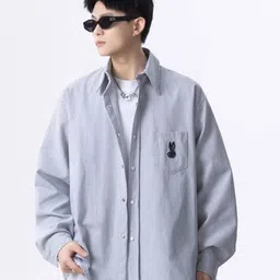 StyleCast x Revolte Textured Spread Collar Regular Fit Shirt-image-15