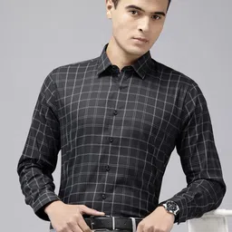 Van Heusen Slim Fit Tartan Checks Formal Shirt-picture-10