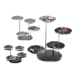 AS ONE 4-Tier Display M Size Transparent Acrylic Support, 61-155-14-2-29