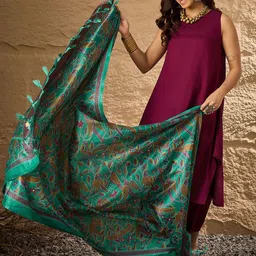 InWeave A-Line Kurta With Palazzo & Dupatta-6
