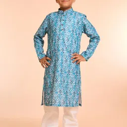 Manyavar Boys Floral Printed Kurta with Pyjama-image-68