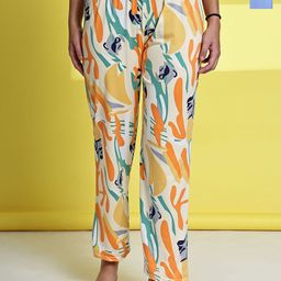 ETC Women Pack Of 2 Abstract Printed Cotton Lounge Pants-picture-29