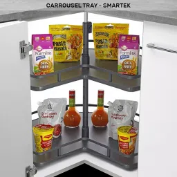 Olive Smartek 710 mm Dia. 2 Layer Carrousel Tray With Center Support, 101 030 006 0-image-39