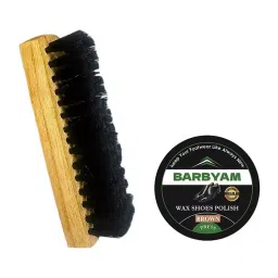 JEEBU 40 g Brown Leather Shoe Polish & Single Side Brush Pack of 2-image-67