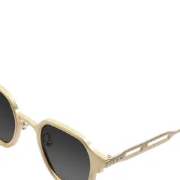 SAM & MARSHALL Unisex Square Sunglasses with UV Protected Lens DAVID_BLACK_GOLD_2636 image 2