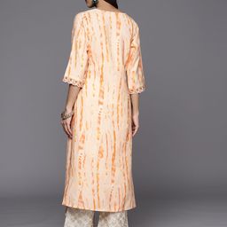 Libas Printed Sequinned Laced Kurta image 4