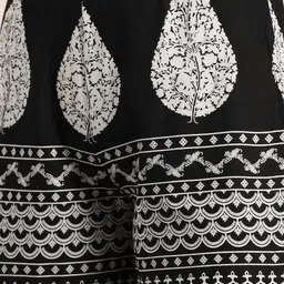 Sangria Women Black & White Printed Kurta with Palazzos image 4