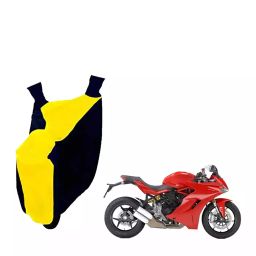 Auto Pearl Waterproof Bike Cover For Ducati SuperSport (Yellow & Blue)-45