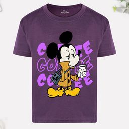 Disney By Miss and Chief Boys Mickey Mouse Printed Bio Finish T-shirt-image-78