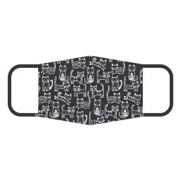 ORILEY OA5076 Universal Unisex Reusable Cotton Face Mask cat design (Pack of 10)-picture-15
