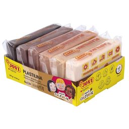 JOVI Plastilina Non Drying Modelling Clay Pack Of 6 Bars Shades of Skin Colour - 50 gm each-15