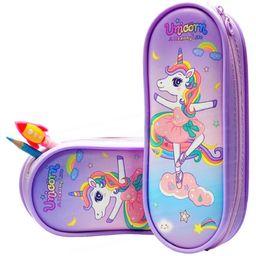 FunBlast Unicorn Themed Multi Purpose Pencil Pouch - Purple-27