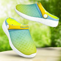 KazarMax Ombre Effect Clogs - Green & Blue-picture-16