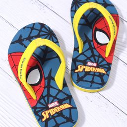 Pine Kids Spider Man Printed Slip On Flip Flop - Blue & Yellow-image-66