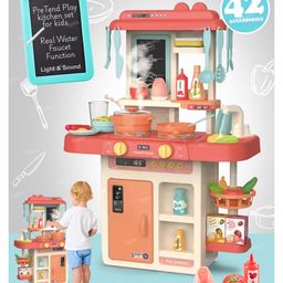 Toysire Toy Kitchen Sets, Simulated Spray Kitchen Toys, Kids Kitchen Pretend Play Set,Play Cooking Set(42pcs)-image-94