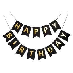 Decor Mantra happy birthday banner is perfect for outdoor and indoorbirthday decoration - Black - Pack of 13-image-64