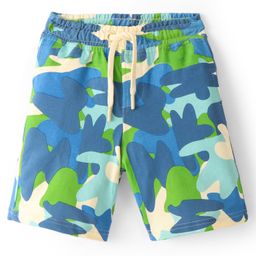 Pine Kids Above Knee Length Shorts With Camouflage Print - Blue-10