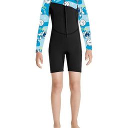 Bosky Swimwear Full Raglan Sleeves Strawberry Printed Legged Swimsuit with Cut & Sew Design - Pink & White-14