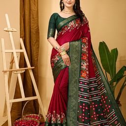 Rangtulika Ethnics Floral Zari Saree-picture-24