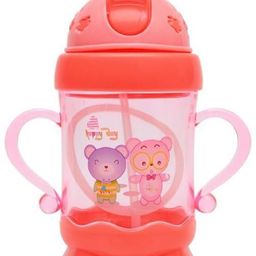 The Cheeky Kidzz Baby 1 Pocket Style Button Reusable Cloth Diaper Nappy With Bamboo Microfiber Insert With 200ml Straw Sipper Feeder BPA Free image 2