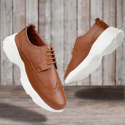 GLOBAL RICH Men Perforations Lightweight Half Brogues Sneakers-picture-15
