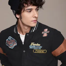 The Roadster Lifestyle Co. Typography Varsity Jacket-image-51