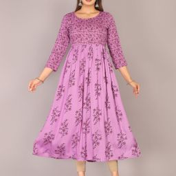 PRIYAGANI GARMENTS Floral Printed Anarkali Kurta-picture-48