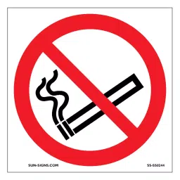 SUNSIGNS  No Smoking Signage Size 400x400 mm HP Print + Vinyl, SS0244-image-76
