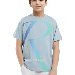 RARE ONES Boys Brand Logo Printed Round Neck Short Sleeves T-shirt-image-68