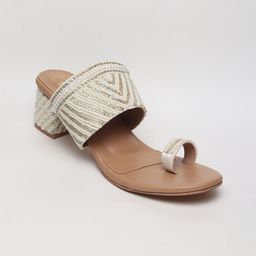 GLAM STORY Embellished PU Party Block Sandals with Bows-18
