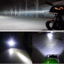 Cartronics 9 LED Small Round Auxiliary Bike Fog Lamp Assembly White for Bajaj Avenger 220 Street image 2