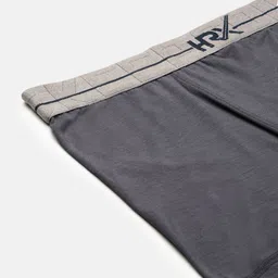 HRX by Hrithik Roshan Pack Of 2 Ultrasoft Elastic Trunks HRX_TRK_002_BLKCM_GR_2PC image 4