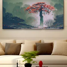 DEKORSTATION Green & Red Printed Canvas Wall Art-image-39