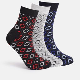 Mast & Harbour Men Set Of 3 Patterned Above Ankle Length Socks-7