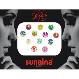 Sunaina Set Of 3 Love Collection Printing Elegant Bindi - 10 Pcs Each image 4