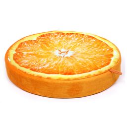 Keshav Creation 3D Fruit Slice Cushion - Orange-28
