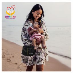 SafeChamp Amore Multipurpose Diaper Bag Cum Sling Mother Diaper Bag For Short Use  - Black-image-25