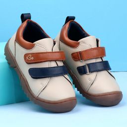 Babyoye Velcro Closure Casual Shoes - Beige & Brown-image-92