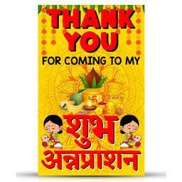 Zyozi Shubh Annaprashan Thank You Tags  Yellow and Red - Pack of 30-image-55