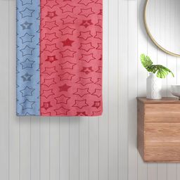 FABINALIV Set of 2 Multicolor Geometric Cotton Kids Bath Towels (110X60 cm)-image-76