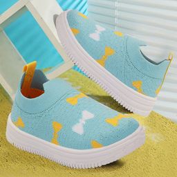 PASSION PETALS Abstract Designed Slip On Shoes - Light Blue-image-23