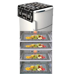 LooMantha 5-Pcs Green & Black Printed Refrigerator Appliance Covers-image-37