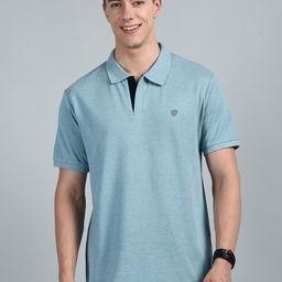 Lux Cozi Short Sleeves Polo Collar Cotton Regular Fit Casual T-shirt-image-49