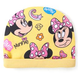 Babyhug Disney  Cap Mitten & Booties With Minnie Mouse Print- Yellow image 3