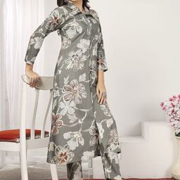 DIVASTRI Women Floral Printed Regular Top with Palazzos-image-31
