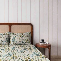 The Happy Pod Botanical Dreams Teal Floral Printed 80 GSM Summer Double Bed Dohar-image-68